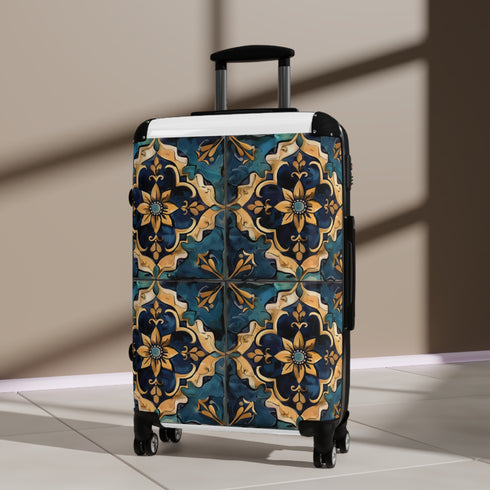 Small Black Artisan Tile Wanderlust Bag - Travel Accessory artistry.