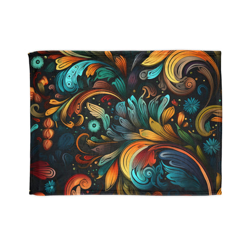 Tessellation Tranquility Blanket: Escher Art Patterns, Sublimation Print, Cozy Comfort.
