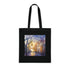 Eiffel Tower Watercolor Black Cotton Tote Bag.