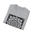 Serene Mandala Charcoal T-Shirt with intricate mandala design.