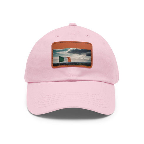 Emerald Isle Pride Baseball Cap in White with Light Brown Patch