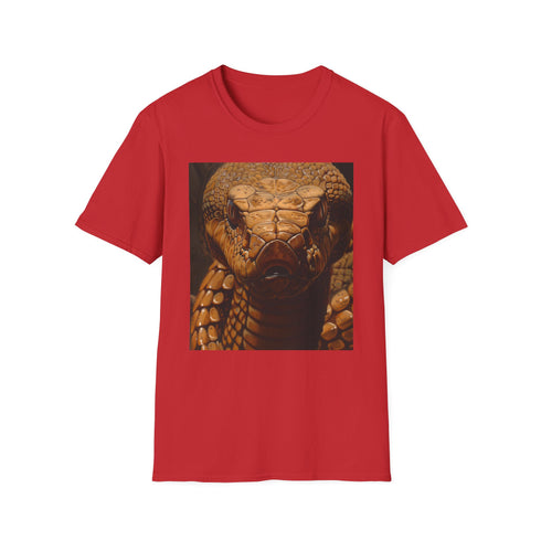 Serpents Embrace Cobra Painting T-shirt Charcoal S Regular fit Cotton.