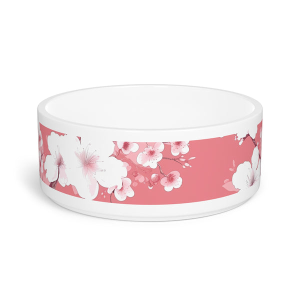 Cherry Blossom Ceramic Pet Bowl for Cats and Dogs - Accessories