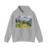 Swiss Alps Hoodie in Navy, Regular Fit Unisex Hoodie, DTG Printing