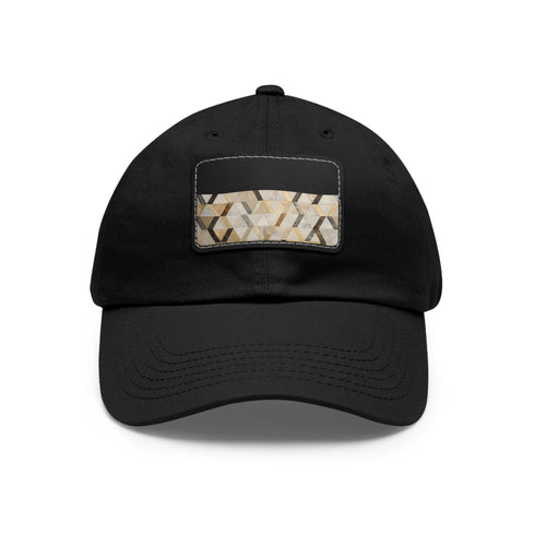 Cream and gold Kilim chic baseball cap with unique pattern.