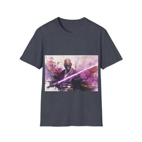 Mace Windu purple lightsaber tee in charcoal S.