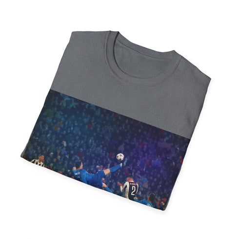 Charcoal cotton crew neck t-shirt featuring CR7 and Juventus logos