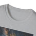 Charcoal cotton t-shirt with Milky Way painting and crew neck design
