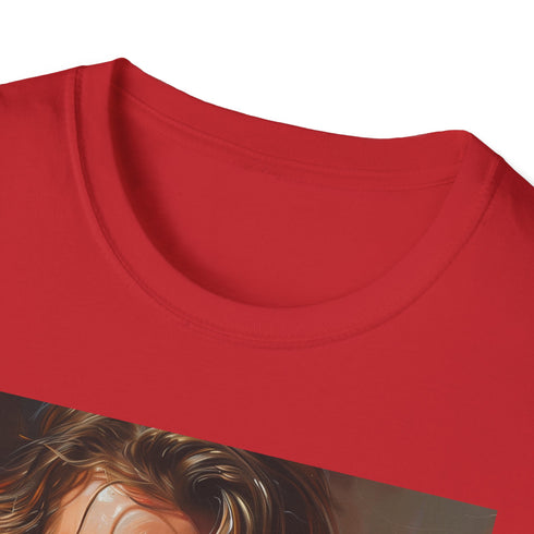 Charcoal cotton T-shirt featuring vibrant Anakin Skywalker painting regular fit