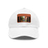 Colorful Marrakech market-inspired baseball cap, white/light brown rectangle variant.