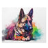 Adorable German Shepherd jigsaw puzzle with vibrant colors and intricate details.