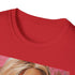 Charcoal cotton T-shirt with vibrant Barbie portrait and regular crew neck fit