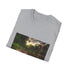 Charcoal cotton crew neck T-shirt with Amazon rainforest graphic design