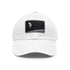 Earths Horizon Cap in White with Light Brown Patch - Cotton Unisex Vegan Hat