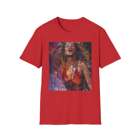 Queen Bey concert watercolor print charcoal crew neck cotton t-shirt.