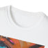Charcoal cotton crew neck T-shirt with vibrant Barbie portrait design