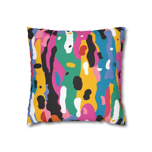 Abstract Bold Bright Pillow Case - Add modern style to your bedroom with vibrant seamless pattern design