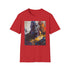 Charcoal cotton T-shirt with vibrant Thanos portrait and crew neck design