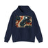 Xuliban Dreamscape Hoodie in Navy, Size S - Surreal Ameba Textures