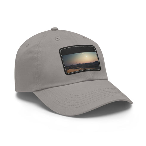 Desert Moon Baseball Cap: White hat with light brown patch.