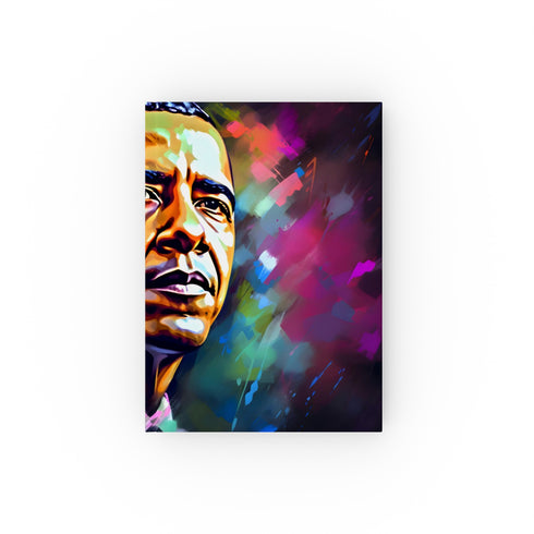 Hope in Neon Obama Journal - Vibrant watercolor cover, high-quality material, perfect for all seasons. Makes a great gift! Shop now at BenCPrints.