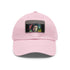 Neon watercolor baseball cap with Paul McCartney theme, white/light brown rectangle.