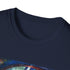 Charcoal London Tube watercolor t-shirt with vibrant underground stations design