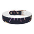 Festive Fireworks Dog Collar in M Black Onyx for stylish pups.