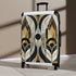 Abstract Deco Patterned Black Suitcase - Small Vintage Style Luggage Icon.