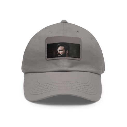 Affleck's Signature Style Cotton Hat in White with Light Brown Patch