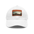 Angkor Wat Tribute Cap in white with light brown rectangle patch