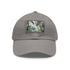 White cotton Congo Rainforest Dreams cap with light brown rectangle patch.