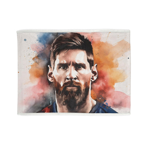 Messi football icon NFL jersey inspired cozy sublimation blanket rest sleep.