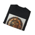 Steampunk charcoal cotton t-shirt with intricate Victorian clockwork design