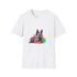 Elegant German Shepherd watercolor tee in Charcoal, size S.