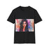 Charcoal crew neck cotton t-shirt with watercolor Kim Kardashian graphic