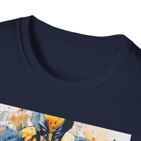 Wolverine Navy T-Shirt, Regular Fit, Crew Neck, Summer Marvel Fashion.
