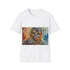 Vibrant watercolor Chewbacca t-shirt in charcoal cotton with crew neck