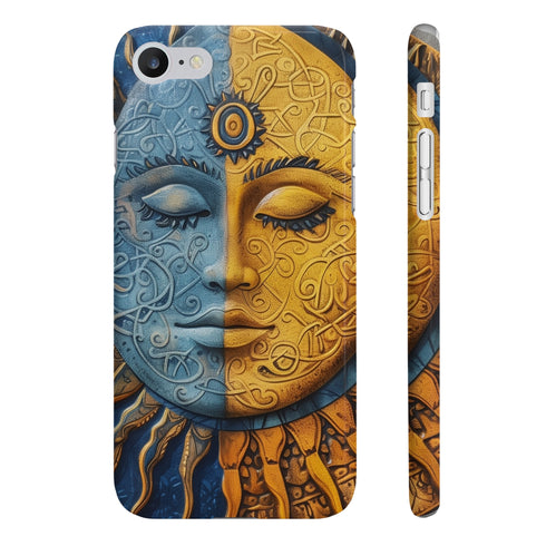 Sun & Moon Mandala Phone Case, Glossy Slim Design iPhone 7/8 Plus.
