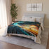 Space Highway with Comet Traffic Plush Fleece Throw Blanket