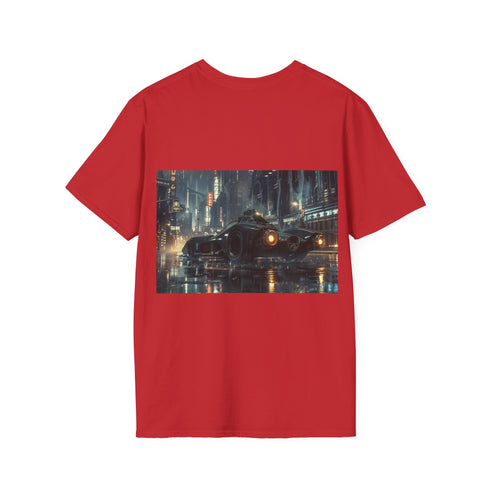 Charcoal cotton T-shirt with Gotham City Batmobile graphic in regular fit