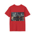 Charcoal cotton T-shirt with Gotham City Batmobile graphic in regular fit