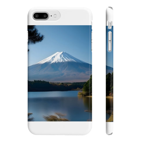 Mount Fuji phone case, glossy design for iPhone 7/8 Plus.
