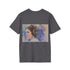 Princess Leia watercolor tee in charcoal, regular fit, Star Wars-inspired design.