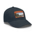 Kiwi Lake Adventure Baseball Cap in White with Light Brown patch.