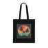 California Dreaming Tote Bag - Black Cotton Palm Tree Sunset Design