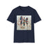 Spirit of Freedom Bohemian Feather T-Shirt in Charcoal for Men and Women.