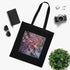 Cherry Blossom Bloom Tote Bag in Black Cotton with Serene Design