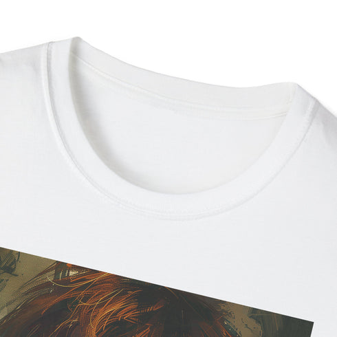 Charcoal cotton T-shirt with vibrant Ron Weasley magical portrait