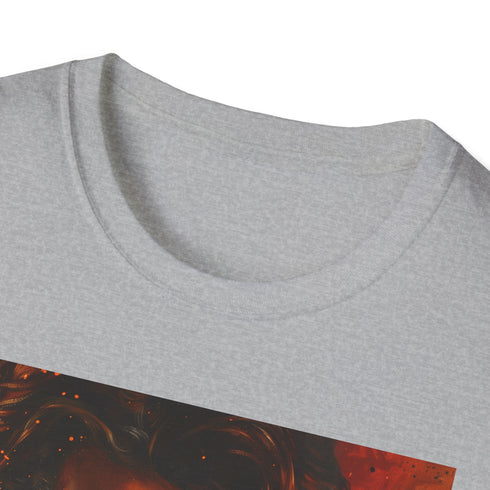 Charcoal cotton crew neck T-shirt featuring vibrant Anakin Skywalker portrait